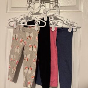 Garanimals Gray, Black, Pink, and Blue Kids' Leggings Set